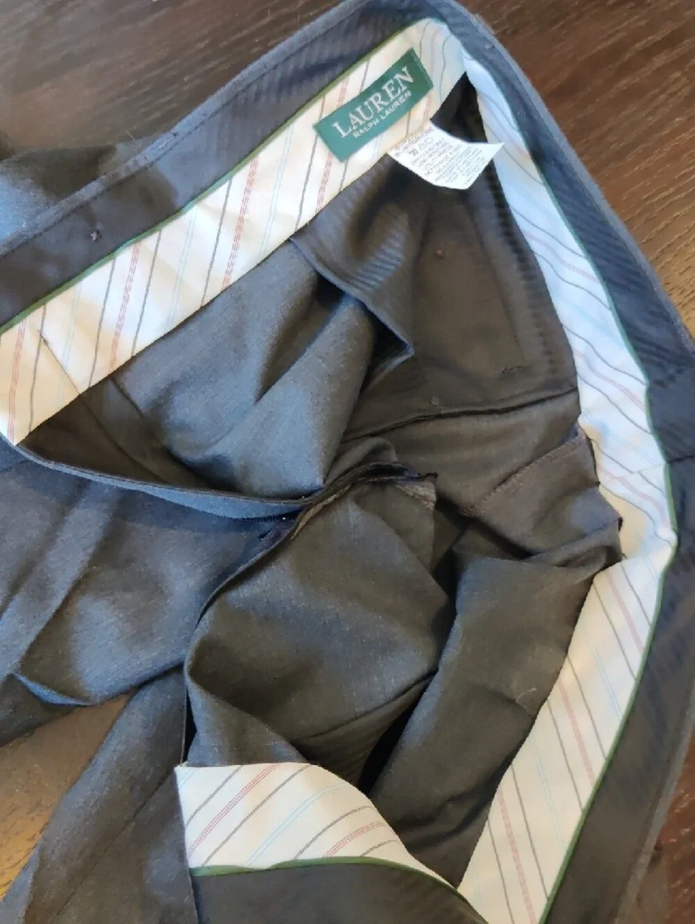 Ralph Lauren Boys' Dress Pants in Charcoal Gray 16 Husky